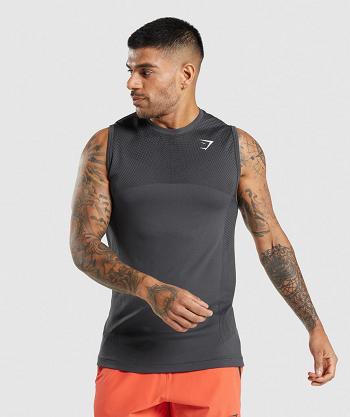 Camiseta Tirantes Gymshark Apex Seamless Hombre Negras Gris Negras | CO 3210SGL